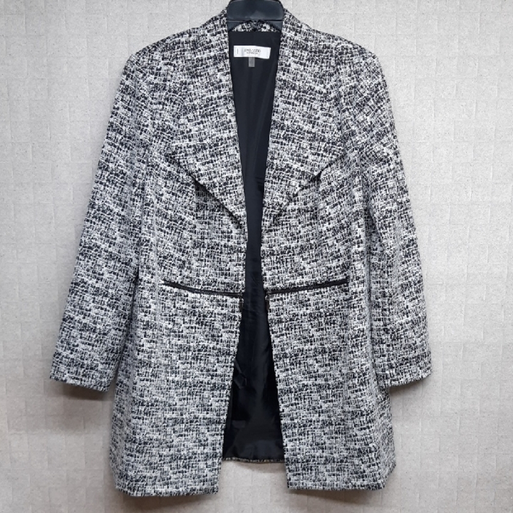 Jones Studio Black & White Abstract Print Jacket